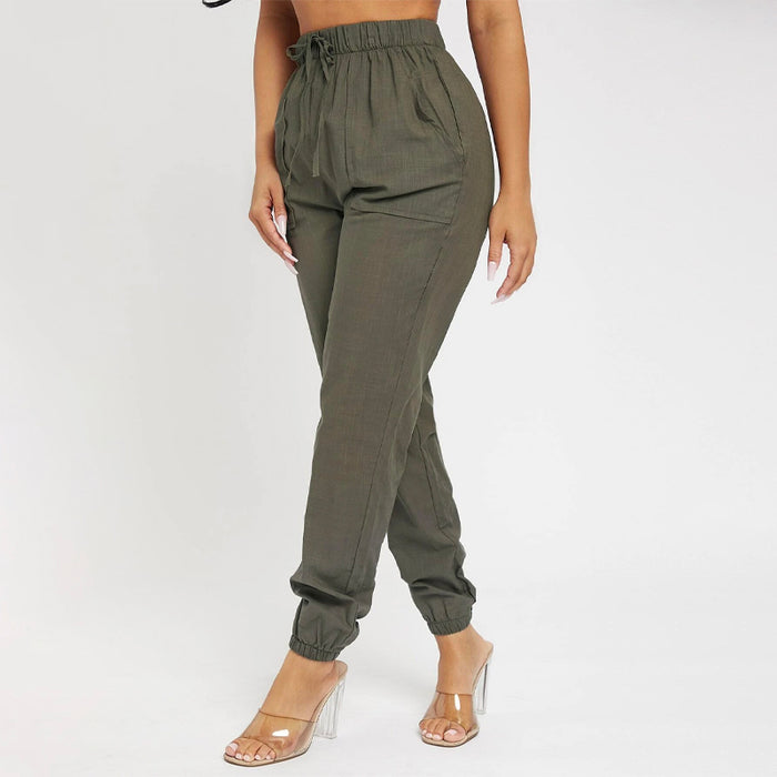 High Waist Knot Detail Jogger Pants