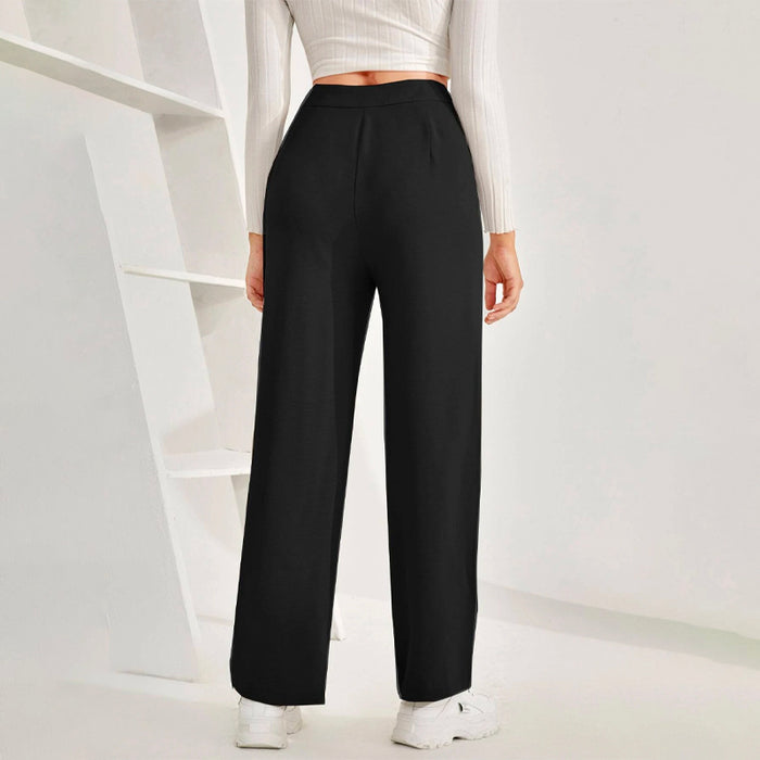 Easy Wear High Waist Straight Leg Pants