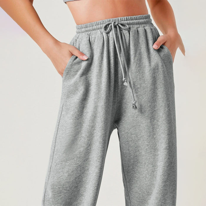 Wide Leg Drawstring Waist Pants