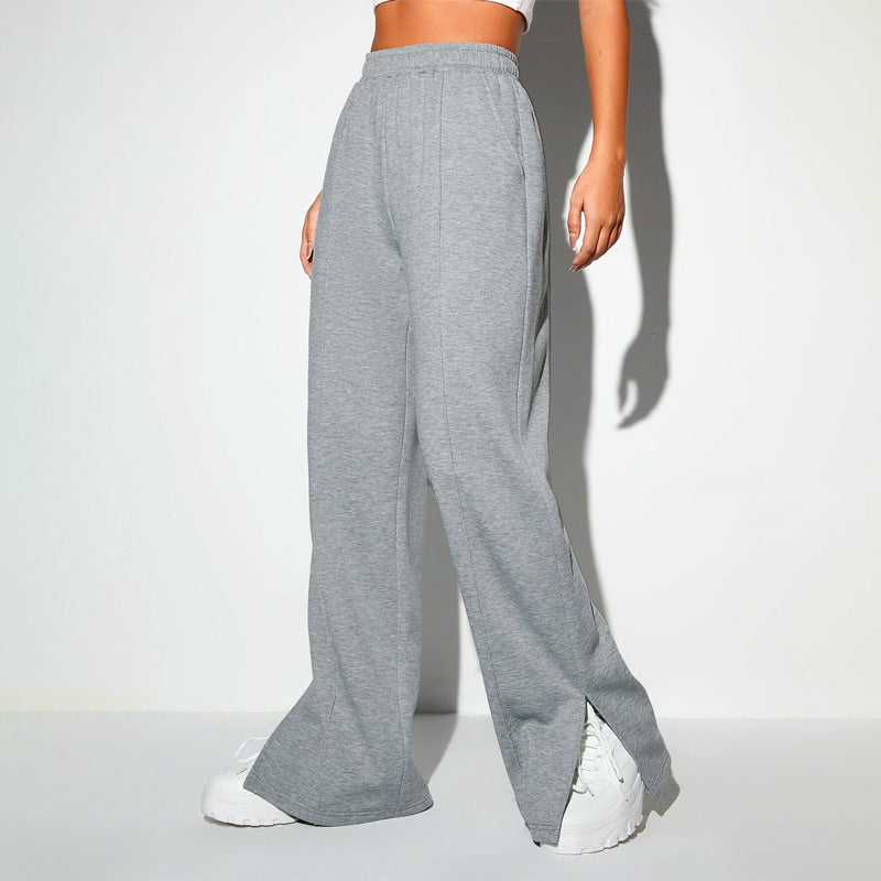 Solid Split Hem Sweatpants