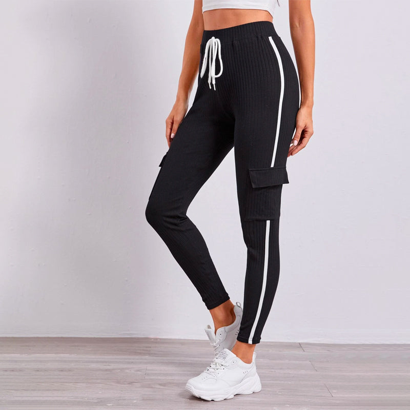Easywear Knotted Waist Flap Pocket Side Joggers