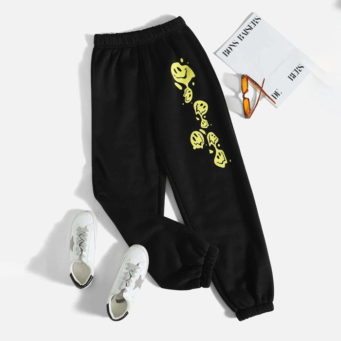 Cartoon Graphic Elastic Waist Sweatpants