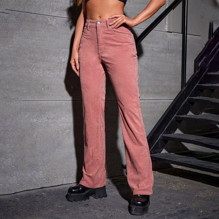 Letter Patched Flare Leg Pants