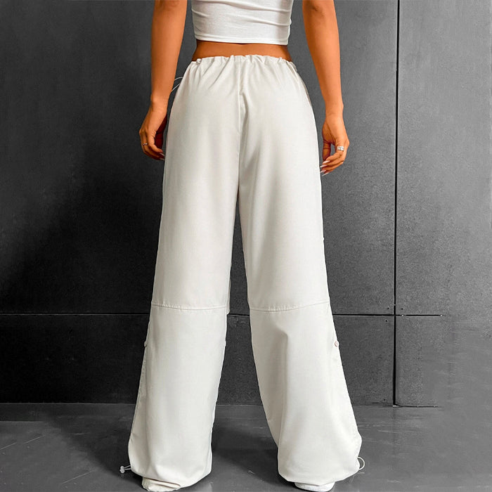 Easy Wear Drawstring Waist Parachute Pants