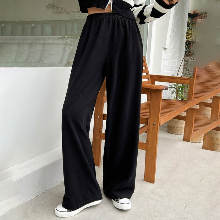 Elastic Waist Wide Leg Pants