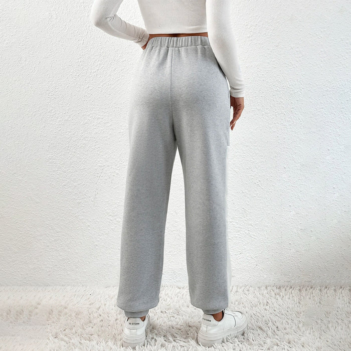 Contrast Side Seam Elastic Waist Sweatpants