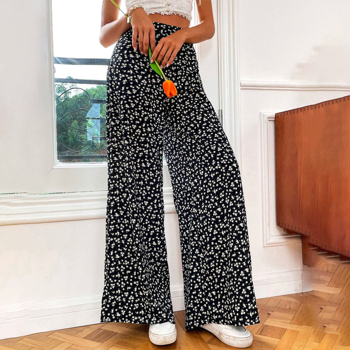 Floral Wide Leg Pants