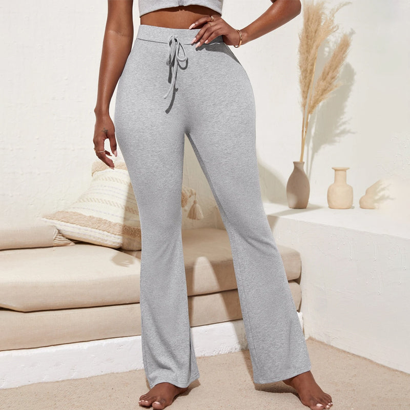 Knot Front Boot-cut Sweatpants