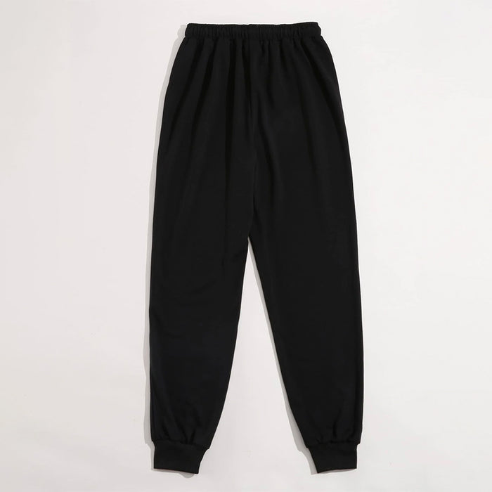 Letter Graphic Drawstring Sweatpants