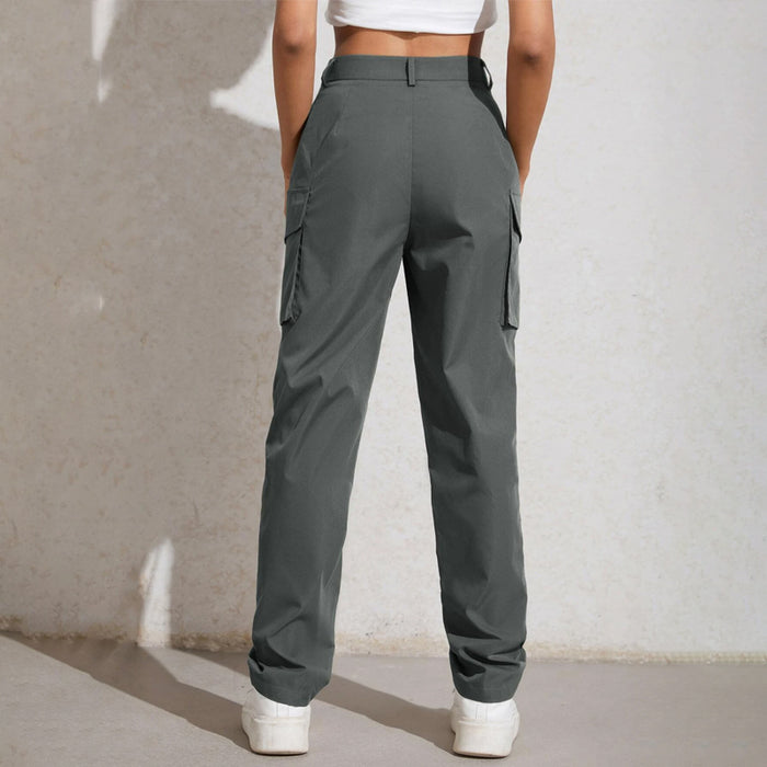 High Waisted Flap Pocket Zip Fly Pants