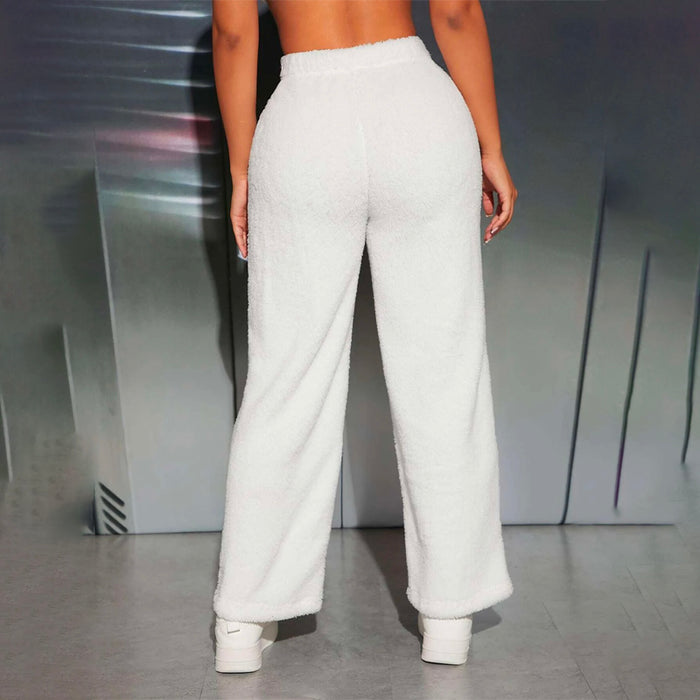 High Waist Teddy Wide Leg Pants