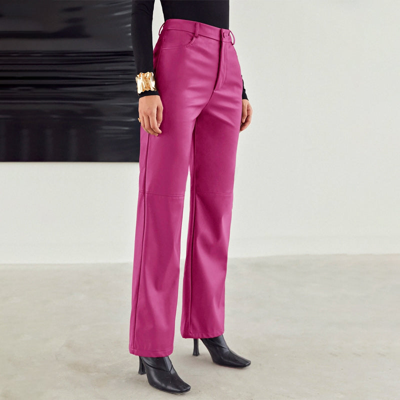 Zipper Fly Palazzo Pants