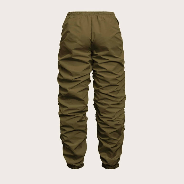 Drawstring Waist Solid Pants