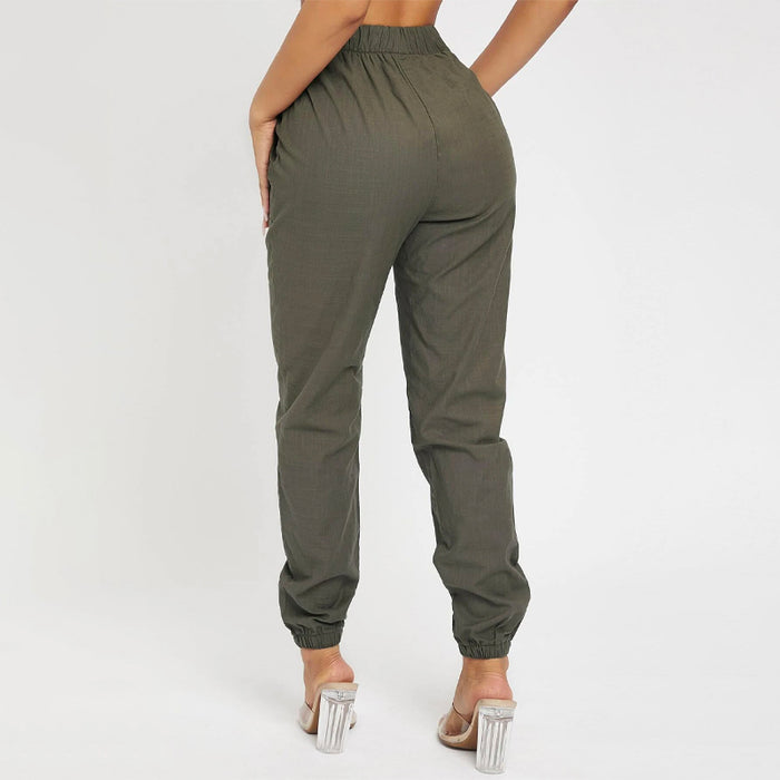 High Waist Knot Detail Jogger Pants