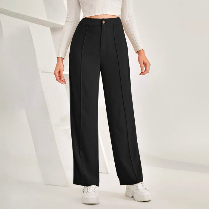 Easy Wear High Waist Straight Leg Pants