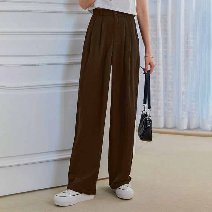 High Waist Plicated Detail Pants