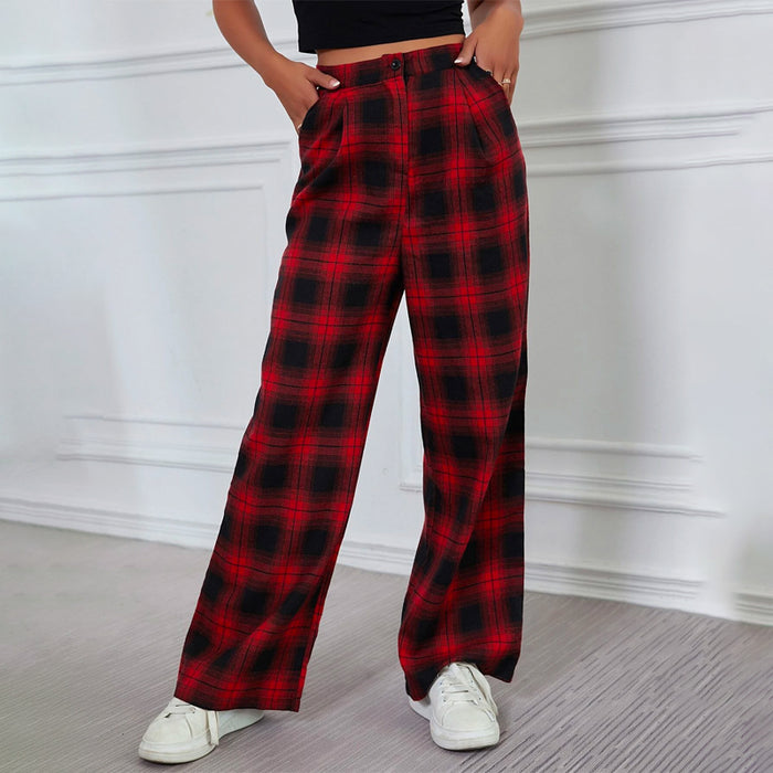 Tartan Wide Leg Pants