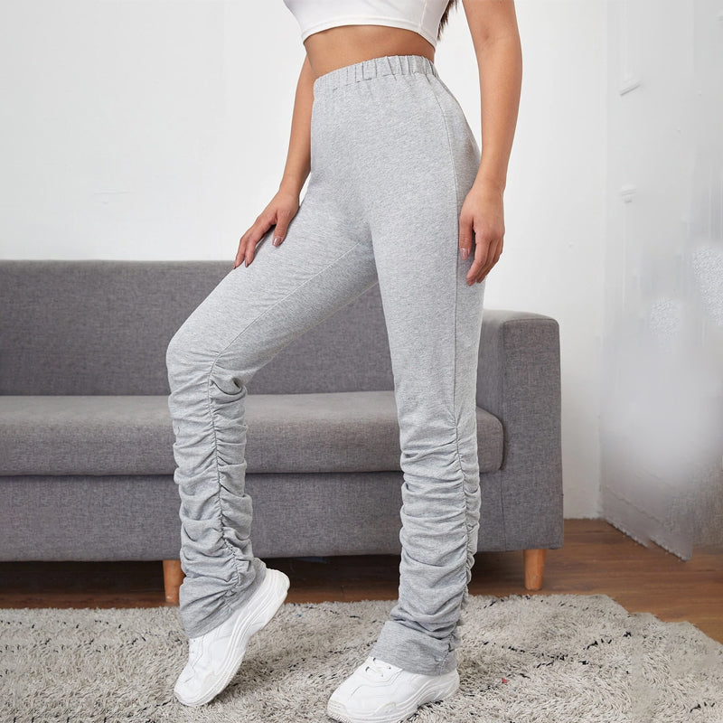 Heather Gray Stacked Pants