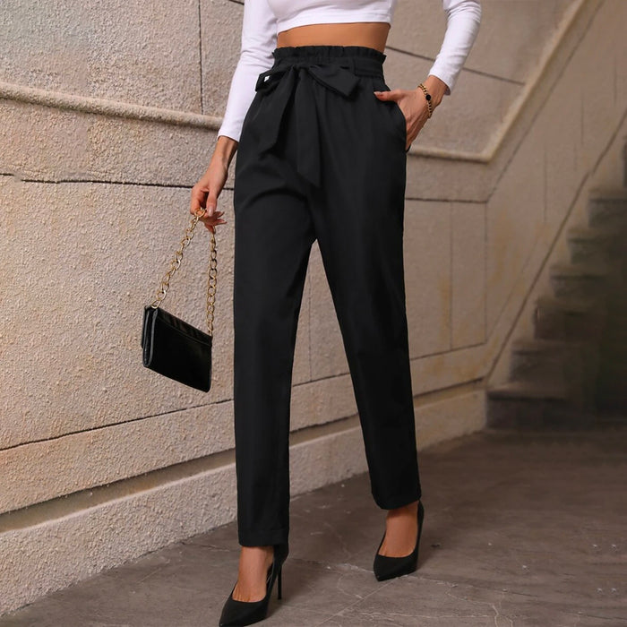 Paperbag Waist Belted Pants