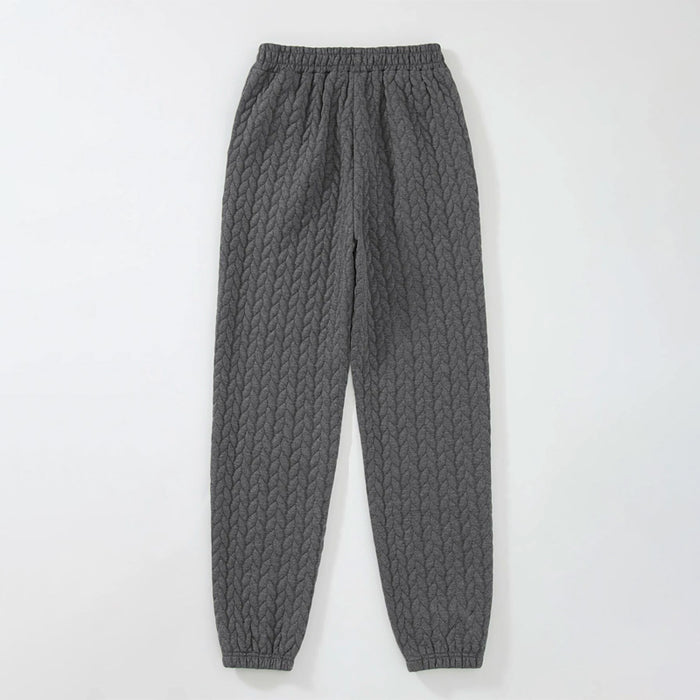 Solid Elastic Waist Unlined Sweatpants