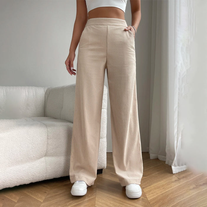 Easy Wear Slant Pocket Wide Leg Pants