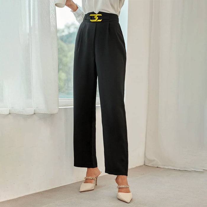 Easy Wear Detail Fold Pleated Pants