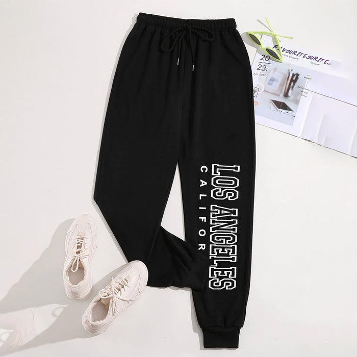 Letter Graphic Drawstring Sweatpants