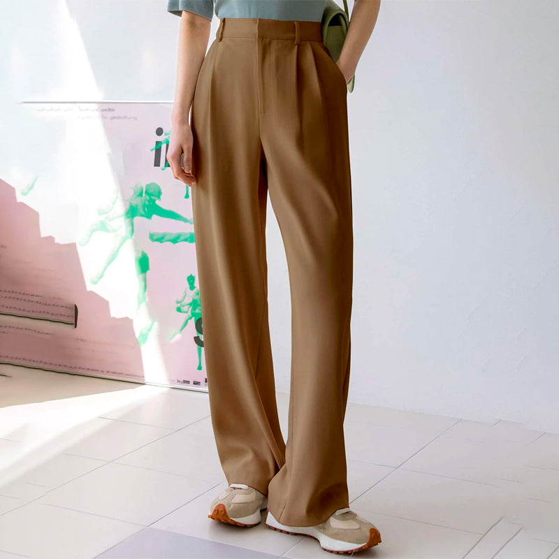 Easy Wear Detail Straight Leg Pants