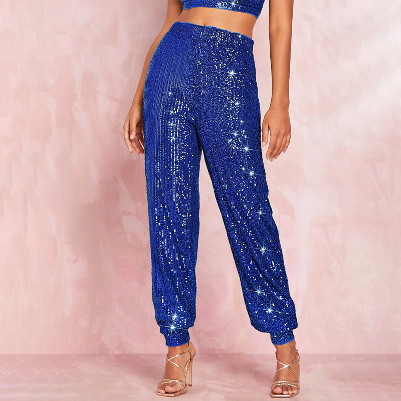 Sequin High Waisted Joggers