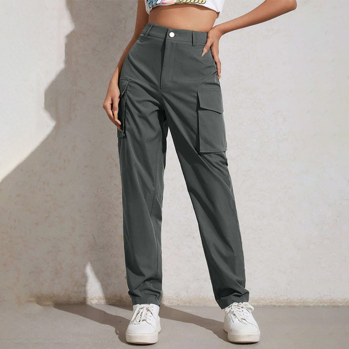 High Waisted Flap Pocket Zip Fly Pants