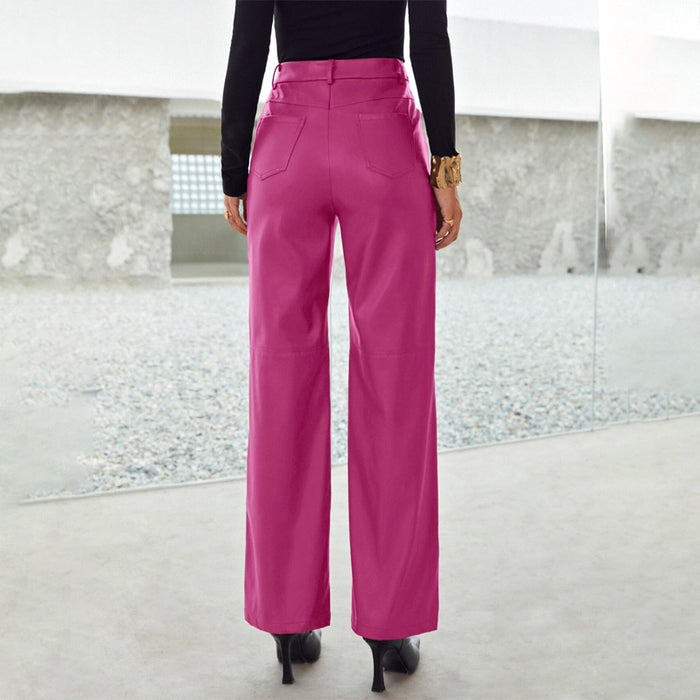 Zipper Fly Palazzo Pants