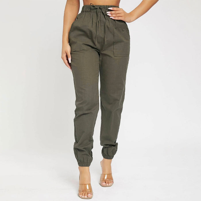 High Waist Knot Detail Jogger Pants