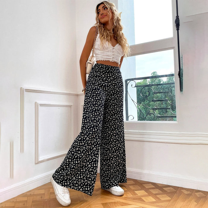 Floral Wide Leg Pants