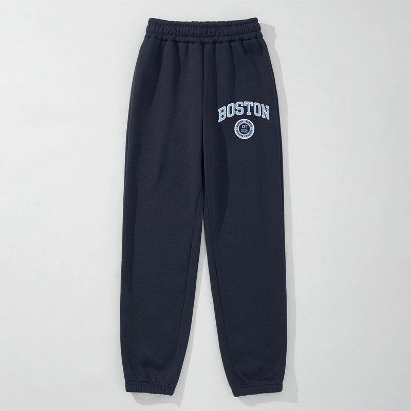 Letter Graphic Thermal Lined Sweatpants