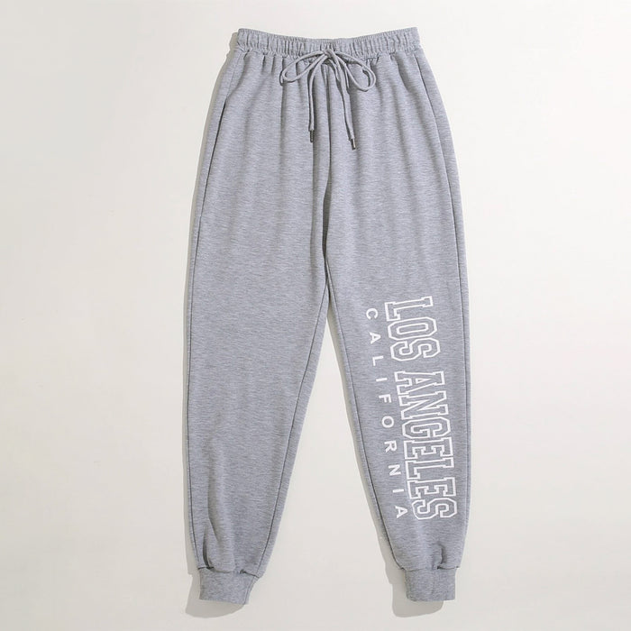 Letter Graphic Drawstring Sweatpants