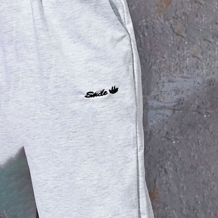 Letter Embroidery Slant Pocket Sweatpants