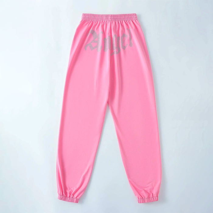 Letter Pattern Drawstring Waist Sweatpants