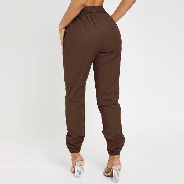 High Waist Knot Detail Jogger Pants