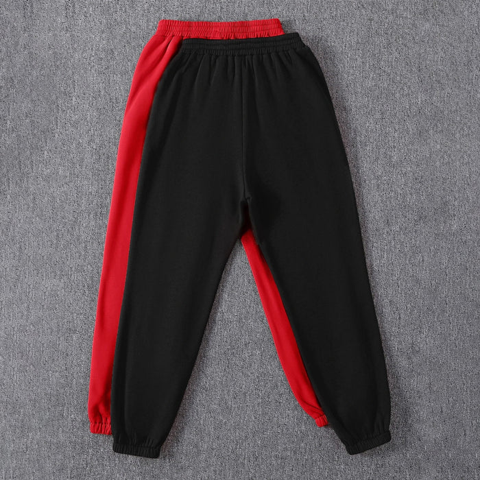 Pack Of 2 Solid Elastic Waist Thermal Sweatpants