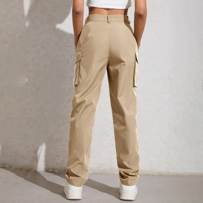 High Waisted Flap Pocket Zip Fly Pants