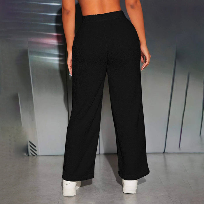 High Waist Teddy Wide Leg Pants