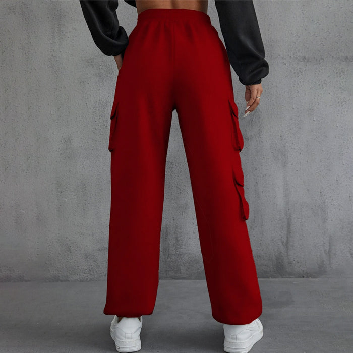 Flap Pocket Side Solid Sweatpants