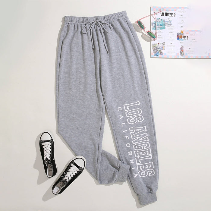 Letter Graphic Drawstring Sweatpants