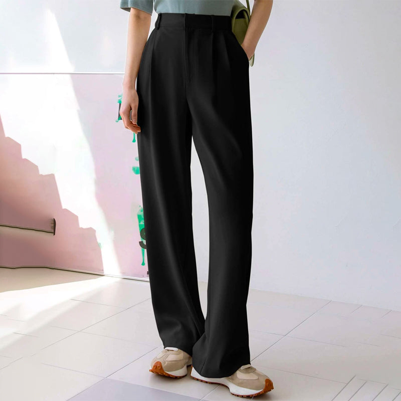 Easy Wear Detail Straight Leg Pants