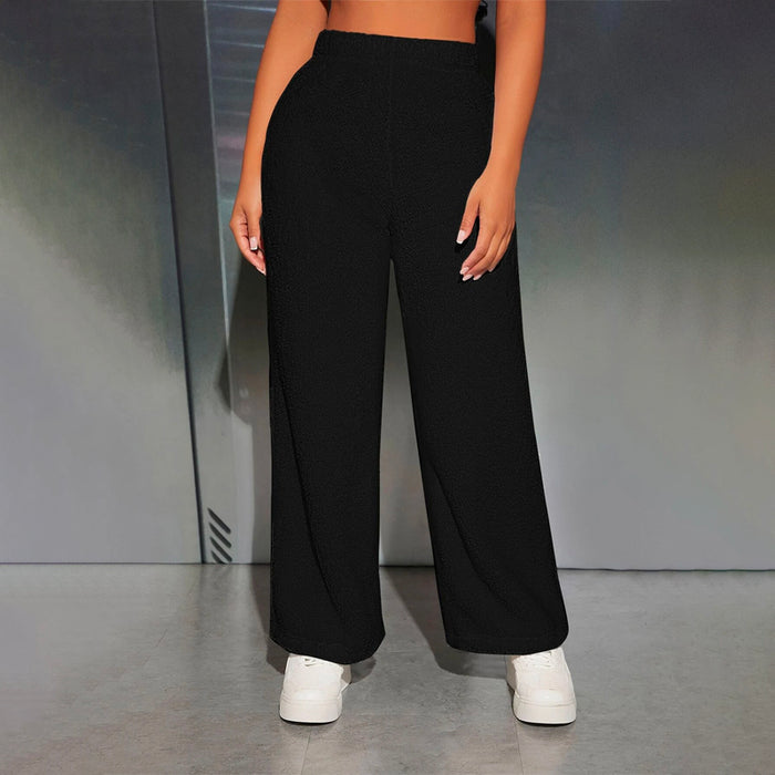 High Waist Teddy Wide Leg Pants