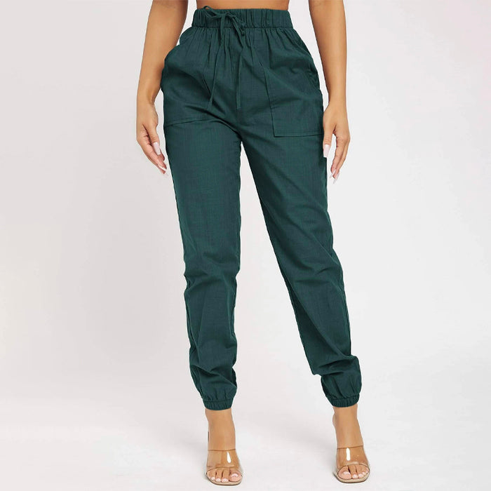 High Waist Knot Detail Jogger Pants