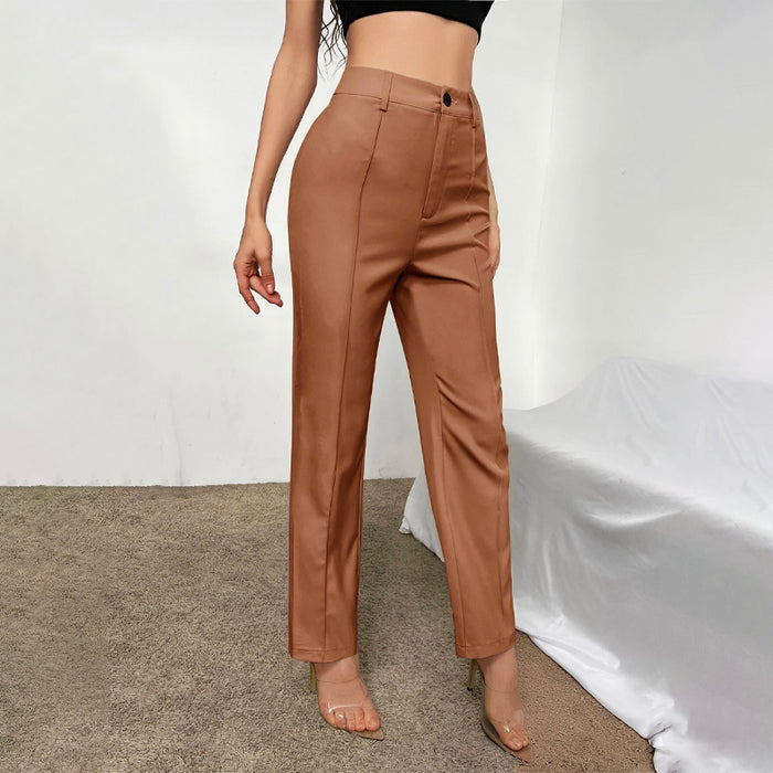 High Waist Seam Detail Pants