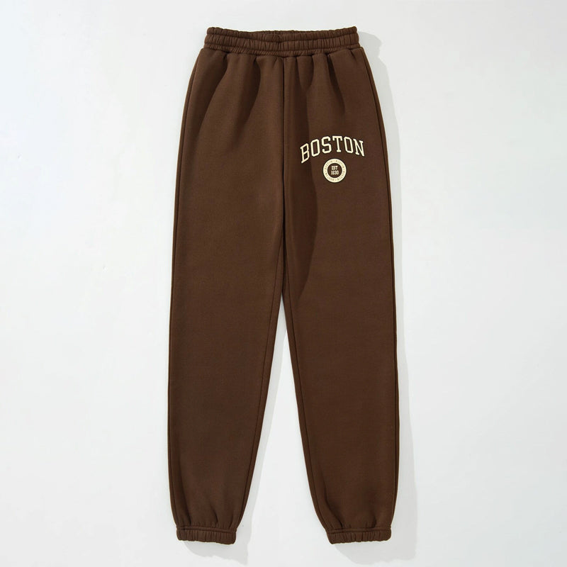 Letter Graphic Thermal Lined Sweatpants