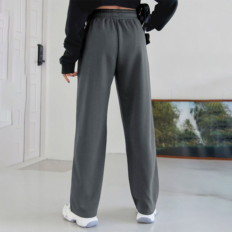 Seam Detail Drawstring Waist Slant Pockets Sweatpants