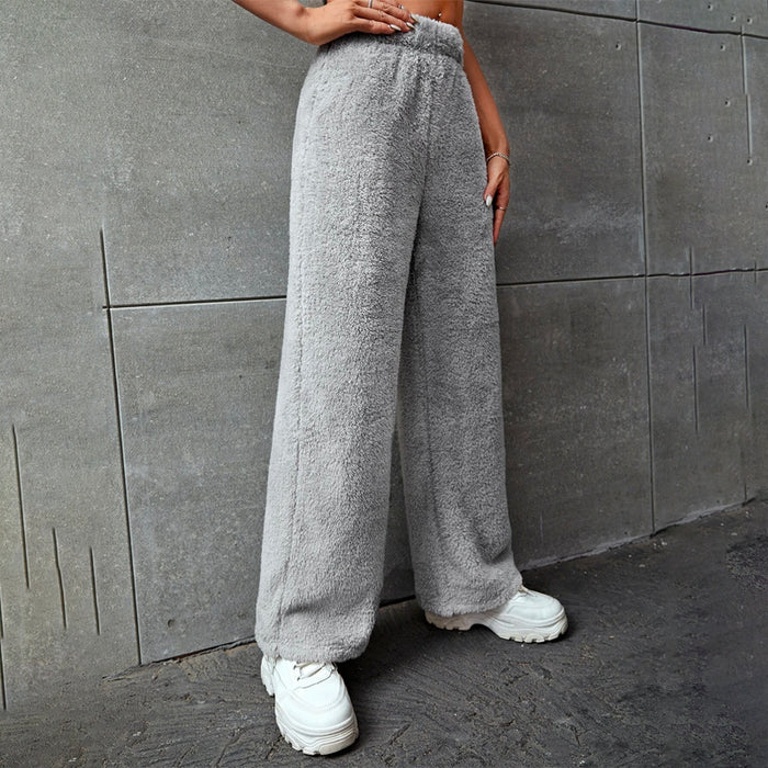 High Waist Teddy Wide Leg Pants